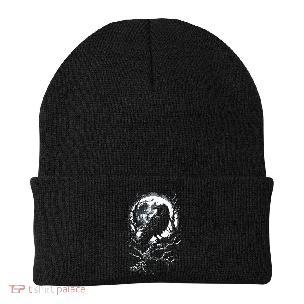Black Crow Raven Bird Beanie