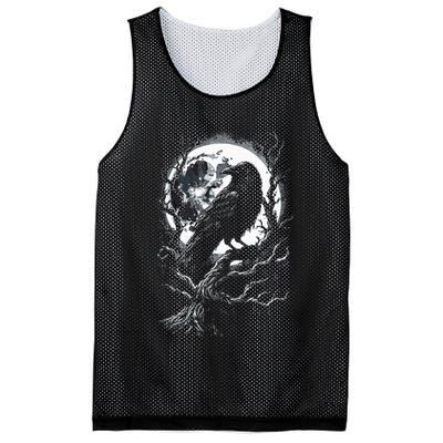Black Crow Raven Bird Mesh Reversible Basketball Jersey Tank