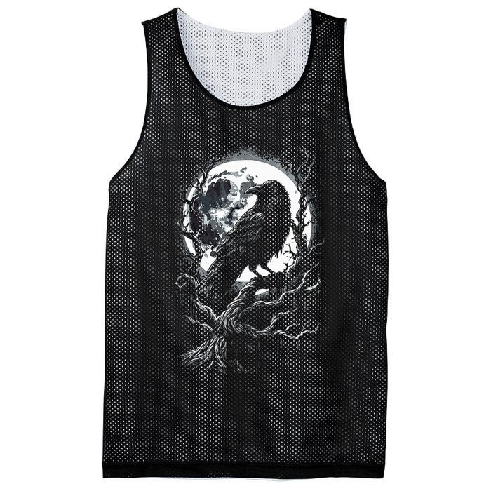 Black Crow Raven Bird Mesh Reversible Basketball Jersey Tank