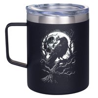 Black Crow Raven Bird 12oz Stainless Steel Coffee Mug