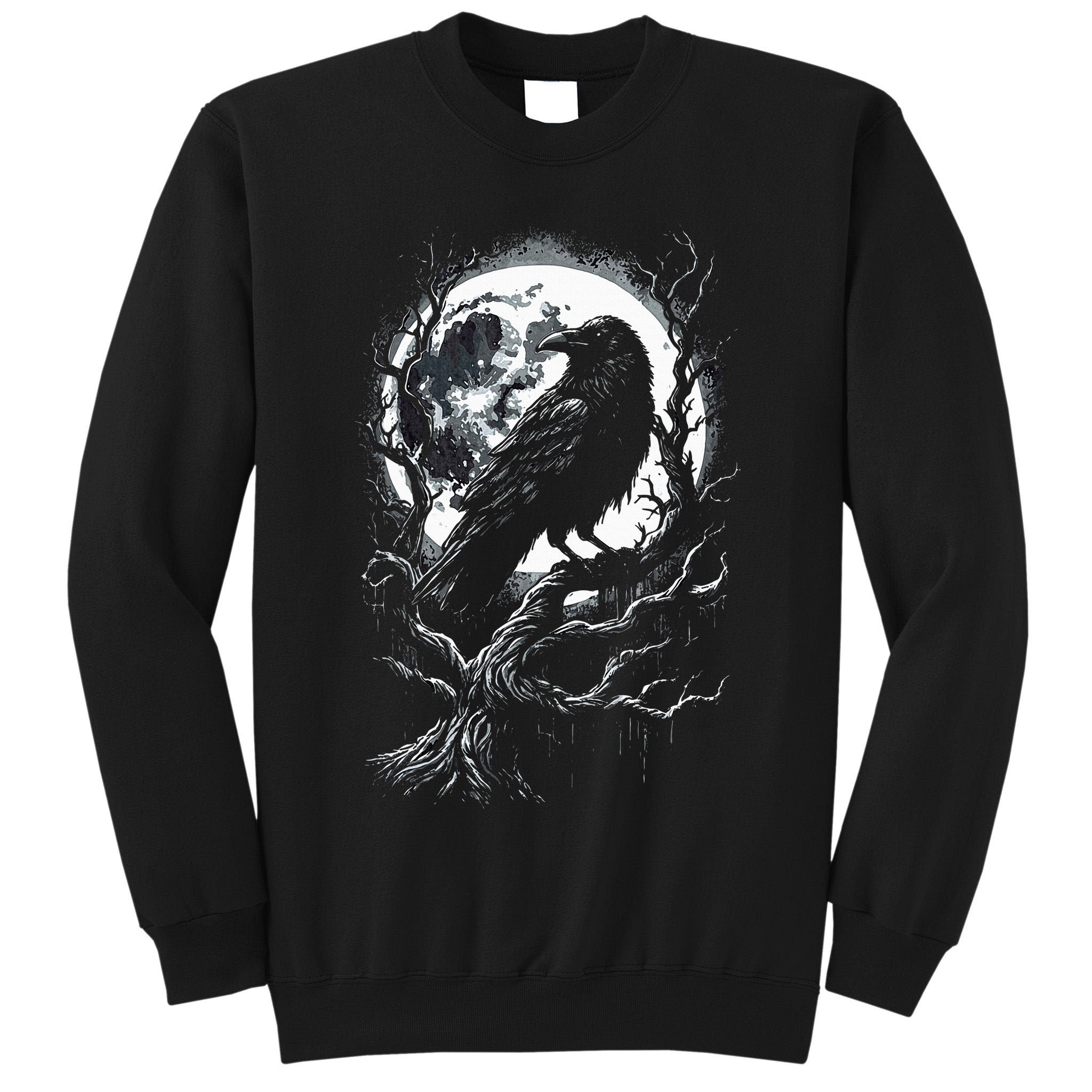 Black Crow Raven Bird Tall Sweatshirt