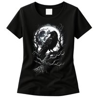 Black Crow Raven Bird Womens T-Shirt