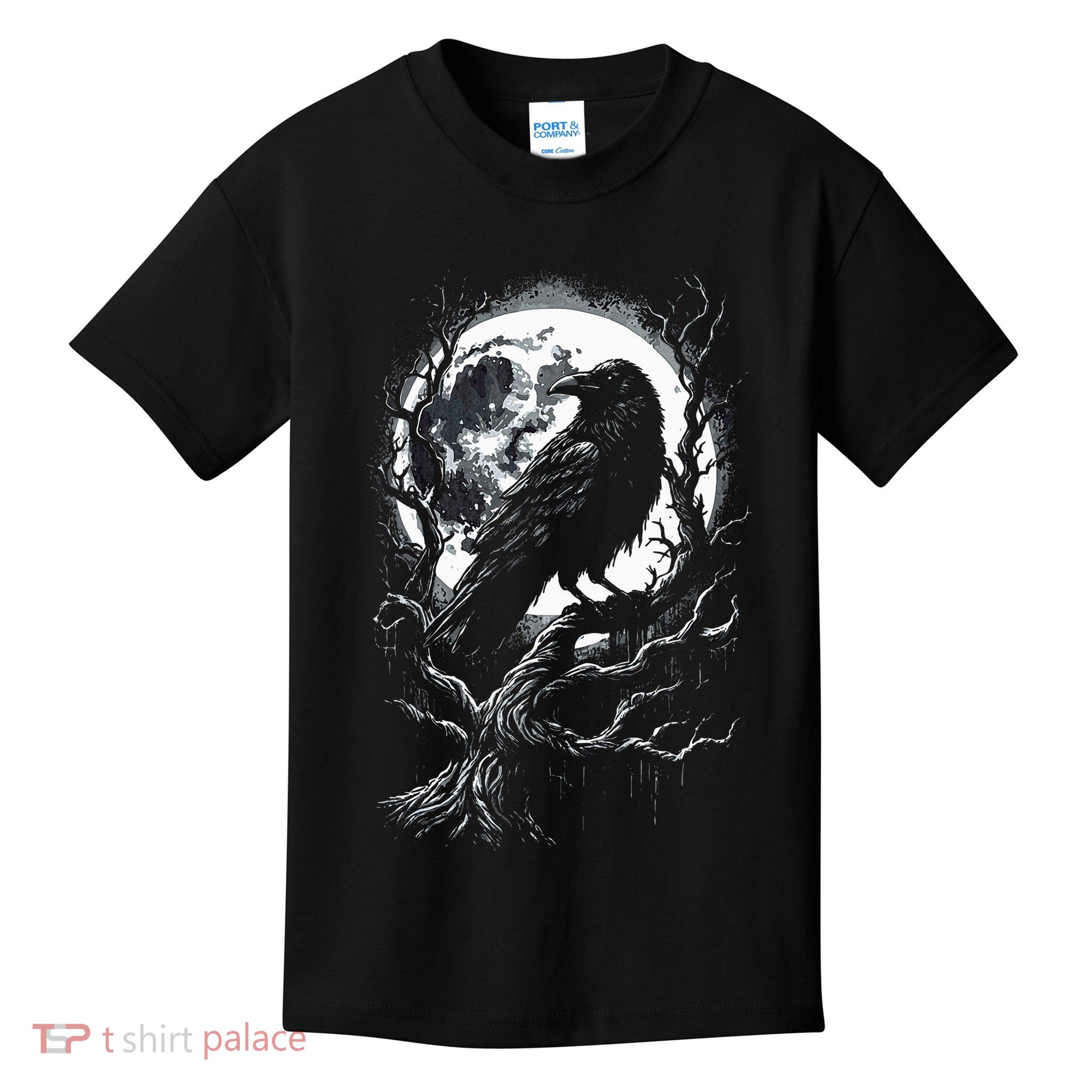 Black Crow Raven Bird Kids T-Shirt