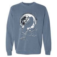 Black Crow Raven Bird Garment-Dyed Sweatshirt