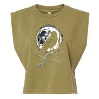 Black Crow Raven Bird Garment-Dyed Women's Muscle Tee