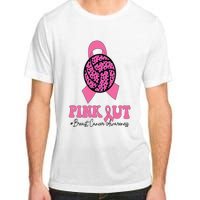 Breast Cancer Ribbon Pink Out Volleyball Pink Ribbon Leopard Adult ChromaSoft Performance T-Shirt