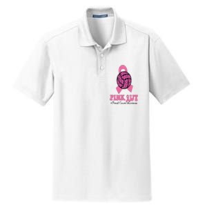 Breast Cancer Ribbon Pink Out Volleyball Pink Ribbon Leopard Dry Zone Grid Polo