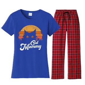 Black Cat Retro Wildlife Funny Black Cat Happy MotherS Day Gift Women's Flannel Pajama Set