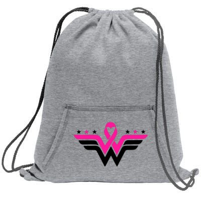 Breast Cancer Ribbon Sweatshirt Cinch Pack Bag