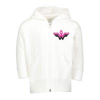 Breast Cancer Ribbon Toddler Zip Fleece Hoodie