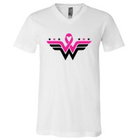 Breast Cancer Ribbon V-Neck T-Shirt