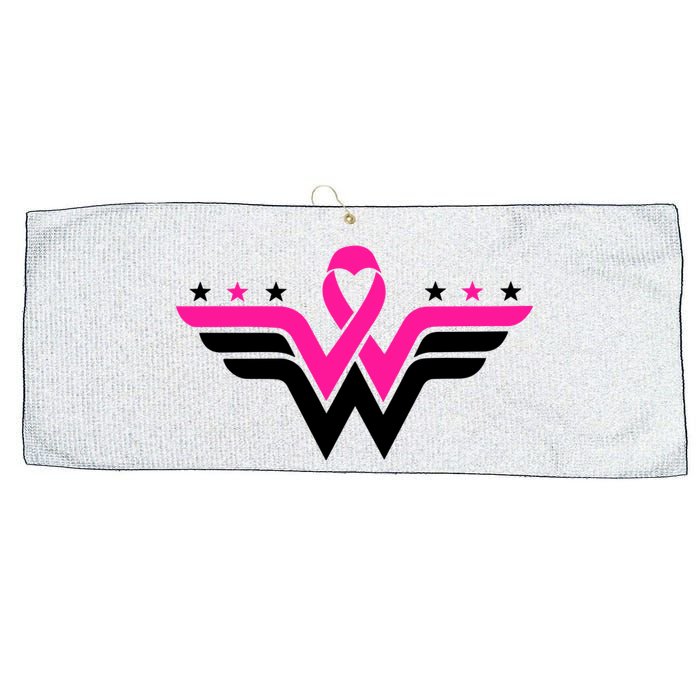 Breast Cancer Ribbon Large Microfiber Waffle Golf Towel