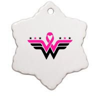 Breast Cancer Ribbon Ceramic Star Ornament