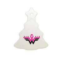 Breast Cancer Ribbon Ceramic Tree Ornament