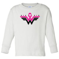 Breast Cancer Ribbon Toddler Long Sleeve Shirt