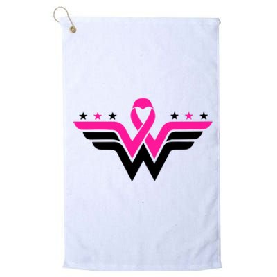 Breast Cancer Ribbon Platinum Collection Golf Towel