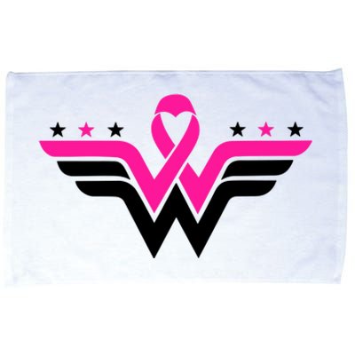 Breast Cancer Ribbon Microfiber Hand Towel