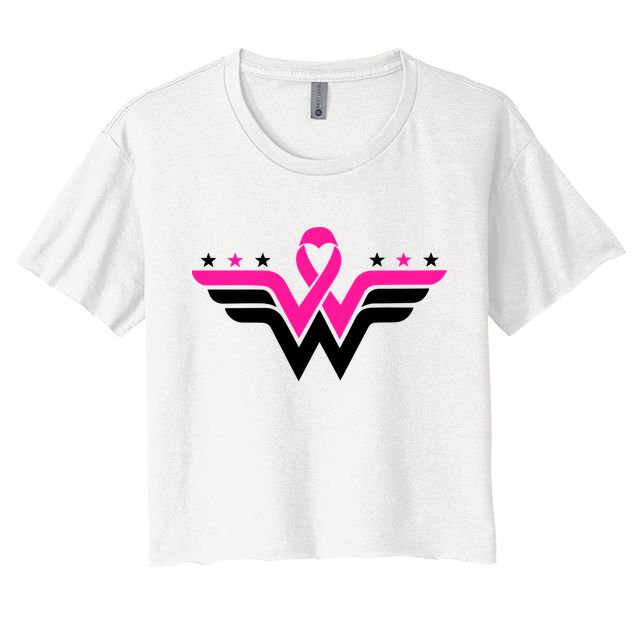 Breast Cancer Ribbon Crop Top