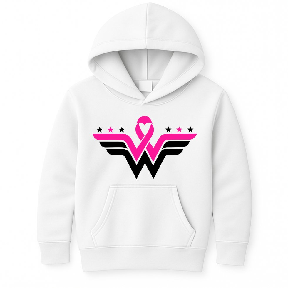 Breast Cancer Ribbon Kids Hoodie