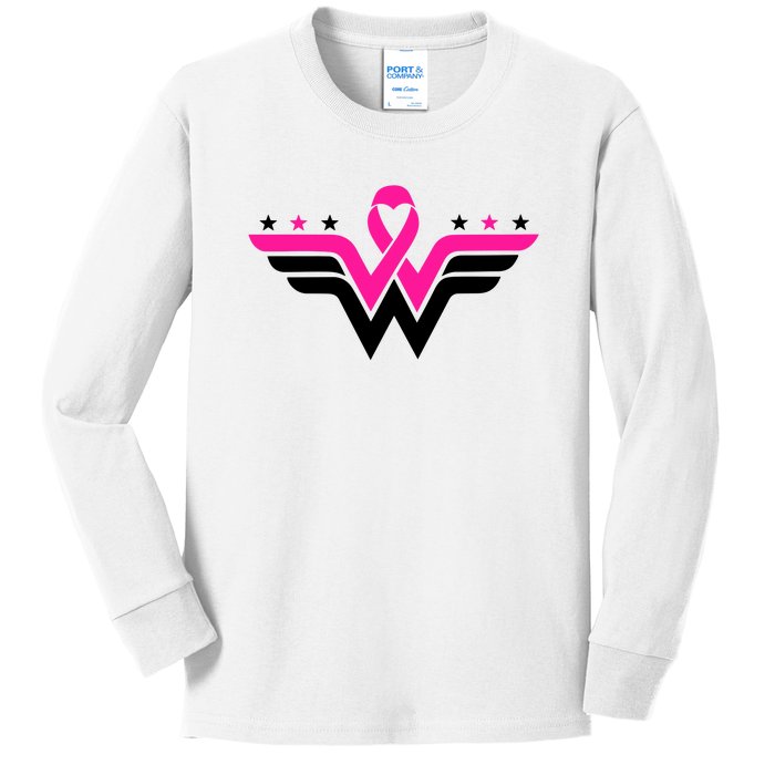 Breast Cancer Ribbon Kids Long Sleeve Shirt