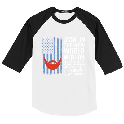 Blue Collar Rich North Of Richmond Flag Baseball Sleeve Shirt