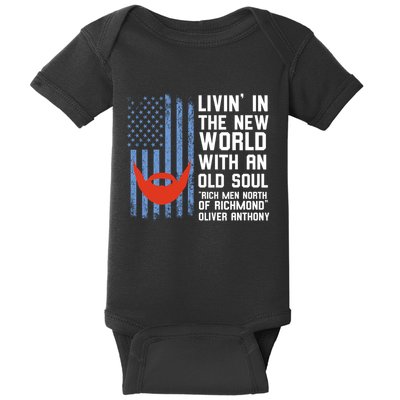 Blue Collar Rich North Of Richmond Flag Baby Bodysuit