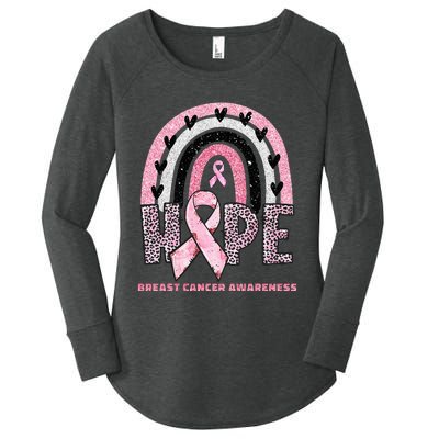 Breast Cancer Rainbow In October We Wear Hope Women's Perfect Tri Tunic Long Sleeve Shirt