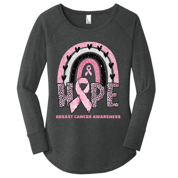 Breast Cancer Rainbow In October We Wear Hope Women's Perfect Tri Tunic Long Sleeve Shirt