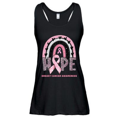 Breast Cancer Rainbow In October We Wear Hope Ladies Essential Flowy Tank