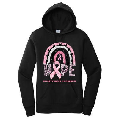 Breast Cancer Rainbow In October We Wear Hope Women's Pullover Hoodie