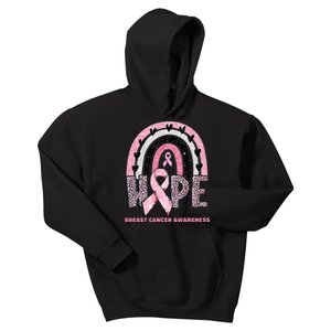 Breast Cancer Rainbow In October We Wear Hope Kids Hoodie