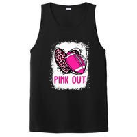 Breast Cancer Ribbon Out Football Heart Bleached PosiCharge Competitor Tank