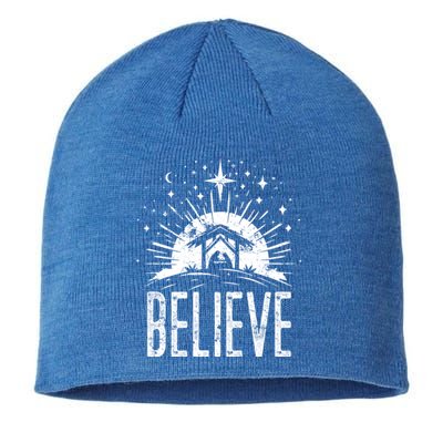 Believe Christmas Religious Nativity Jesus Ger Gift Sustainable Beanie