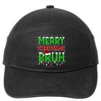 Bruh Christmas Red Plaid Teens Boy Xmas Pajama 7-Panel Snapback Hat