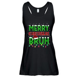 Bruh Christmas Red Plaid Teens Boy Xmas Pajama Ladies Essential Flowy Tank