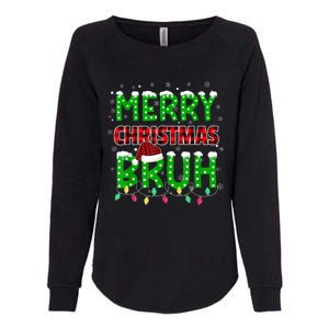 Bruh Christmas Red Plaid Teens Boy Xmas Pajama Womens California Wash Sweatshirt