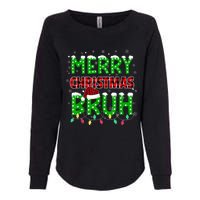 Bruh Christmas Red Plaid Teens Boy Xmas Pajama Womens California Wash Sweatshirt