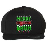 Bruh Christmas Red Plaid Teens Boy Xmas Pajama Wool Snapback Cap