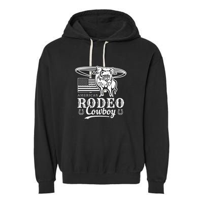 Bull Cowboy Rodeo Garment-Dyed Fleece Hoodie