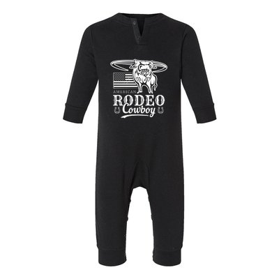 Bull Cowboy Rodeo Infant Fleece One Piece