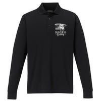 Bull Cowboy Rodeo Performance Long Sleeve Polo