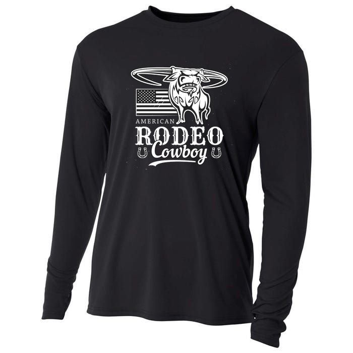 Bull Cowboy Rodeo Cooling Performance Long Sleeve Crew