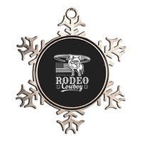 Bull Cowboy Rodeo Metallic Star Ornament