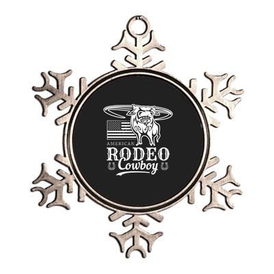 Bull Cowboy Rodeo Metallic Star Ornament