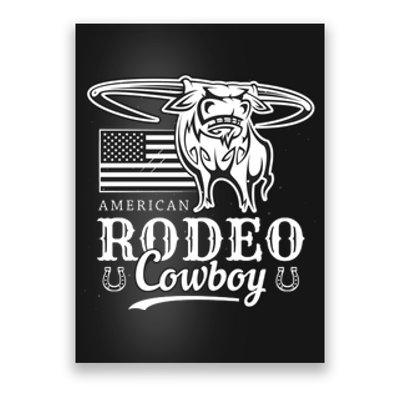 Bull Cowboy Rodeo Poster