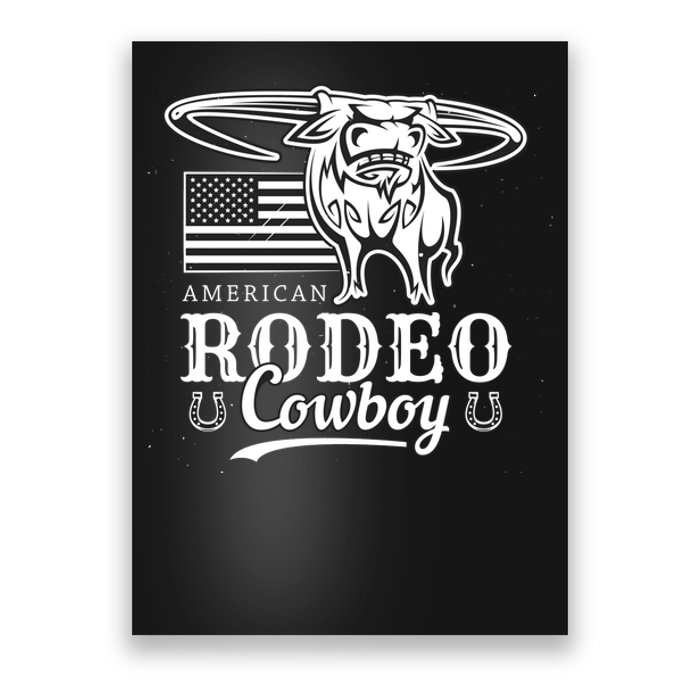 Bull Cowboy Rodeo Poster