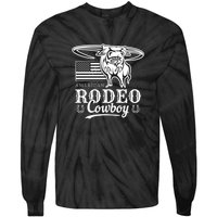 Bull Cowboy Rodeo Tie-Dye Long Sleeve Shirt