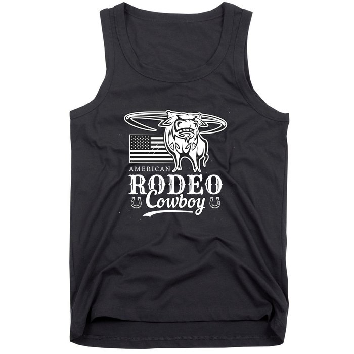 Bull Cowboy Rodeo Tank Top