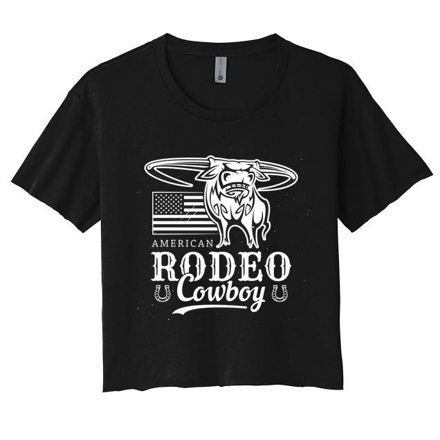 Bull Cowboy Rodeo Crop Top