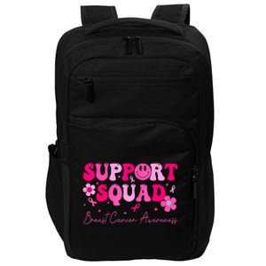 Breast Cancer Retro Groovy Support Squad Awareness Gift Impact Tech Backpack